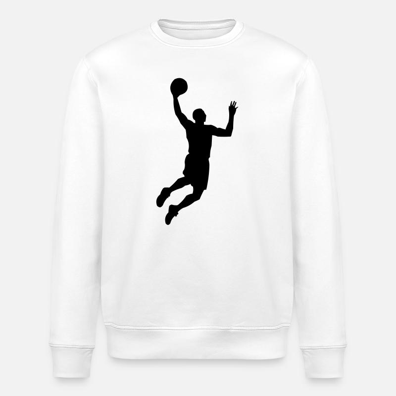 Basketball Silhouette - Stanley/Stella Unisex Bio-Sweatshirt ROLLER - Weiß