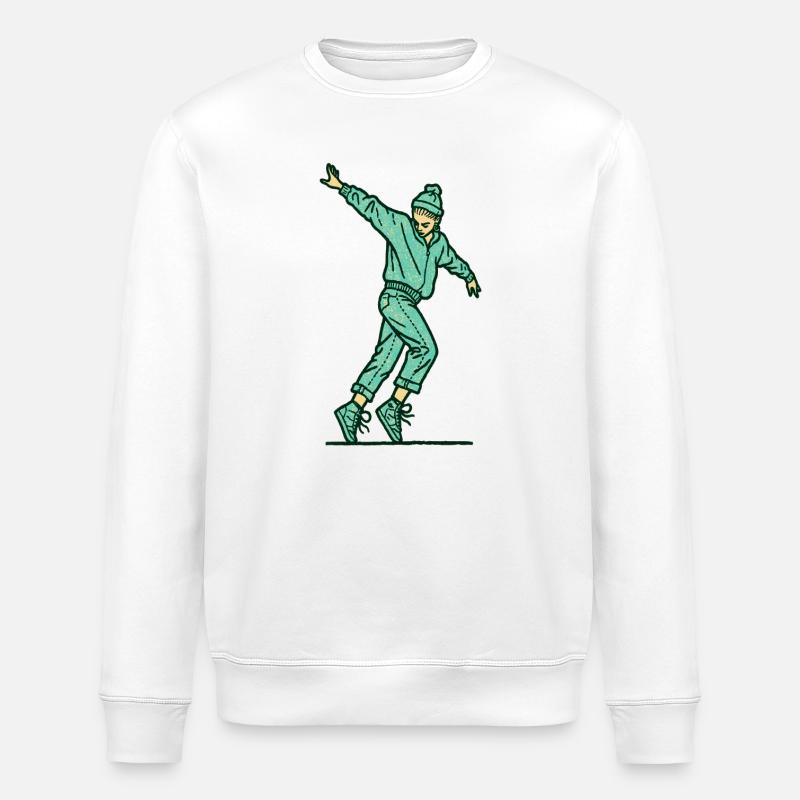 Female dancer #14 - Stanley/Stella Unisex Bio-Sweatshirt ROLLER - Weiß