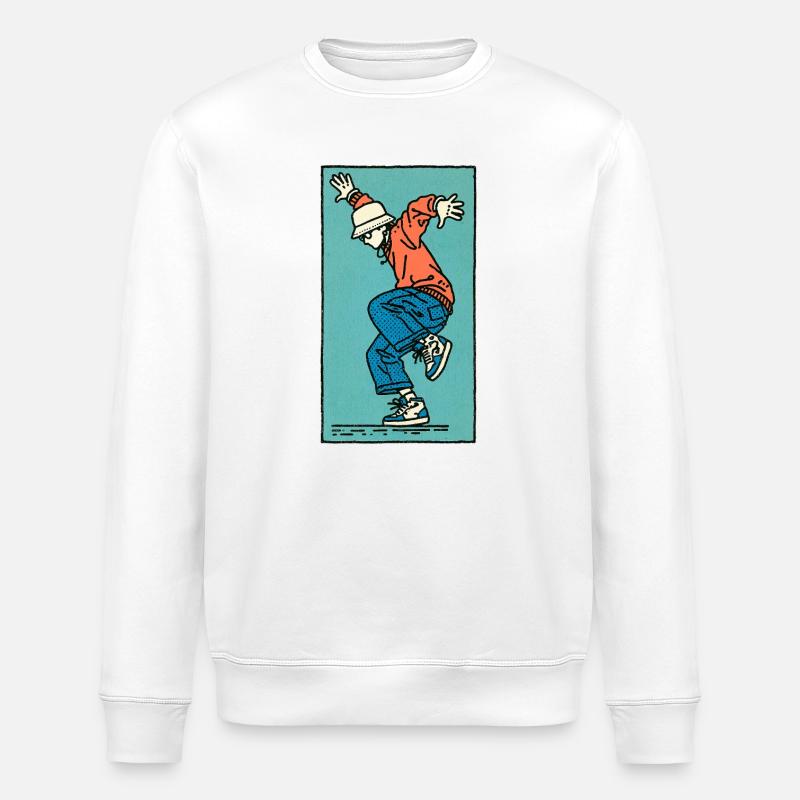 Male dancer #3 - Stanley/Stella Unisex Bio-Sweatshirt ROLLER - Weiß