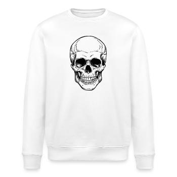 Schädel - Stanley/Stella Unisex Bio-Sweatshirt ROLLER - Weiß - Vorne - Nik (191cm)