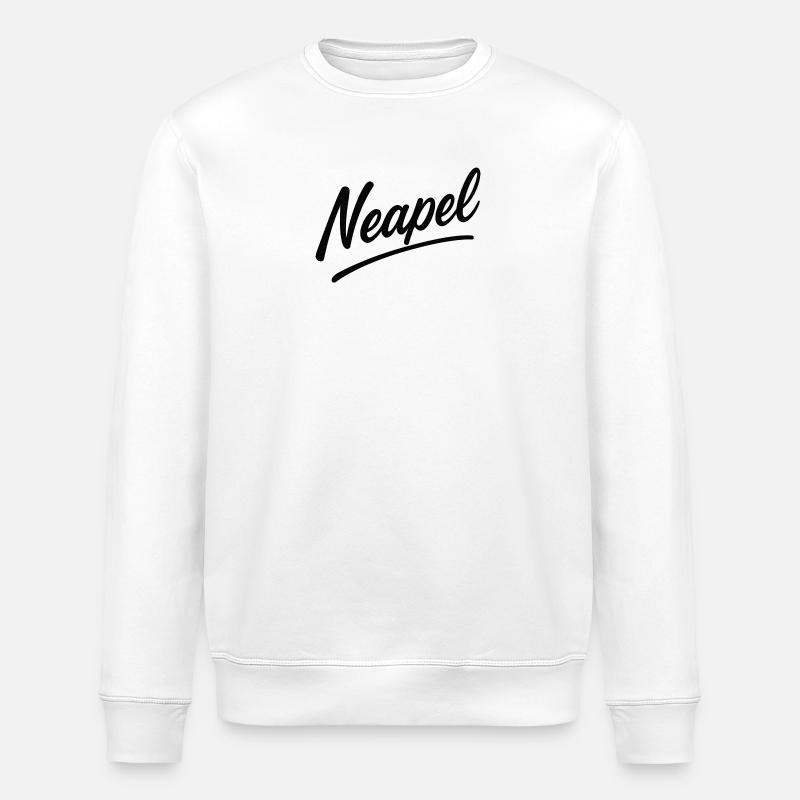 Naples Script Lettering - Stanley/Stella ROLLER Unisex Organic Sweatshirt - white