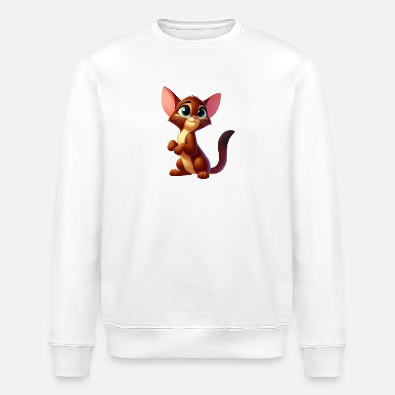 Abessinisch - Stanley/Stella Unisex Bio-Sweatshirt ROLLER - Weiß