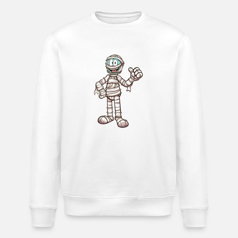 Karikatur-Mumie - Stanley/Stella Unisex Bio-Sweatshirt ROLLER - Weiß