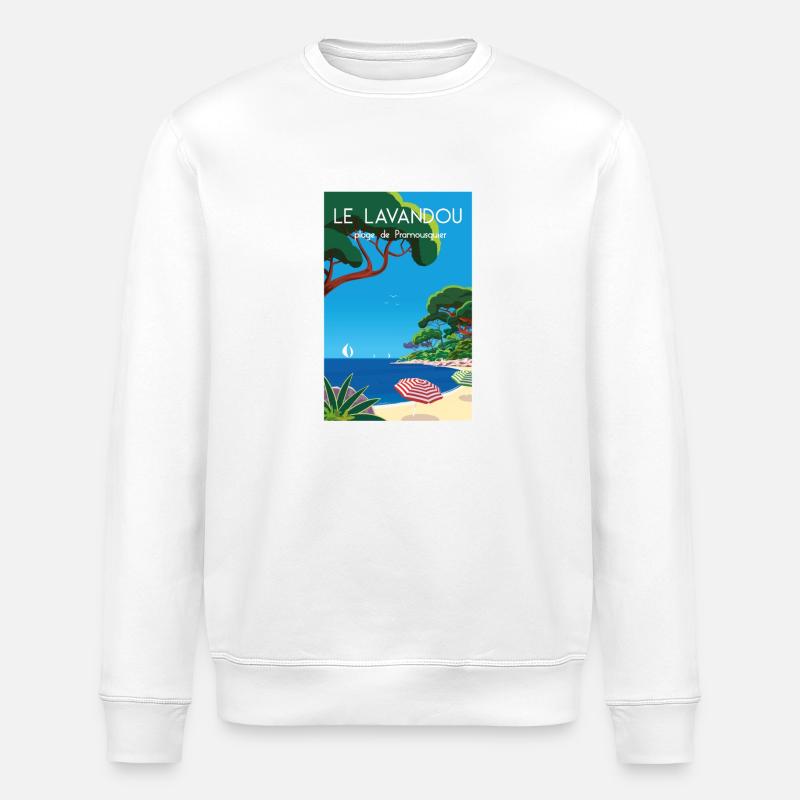 LE LAVANDOU PRAMOUSQUIER - Sweat bio ROLLER Stanley/Stella Unisexe - blanc