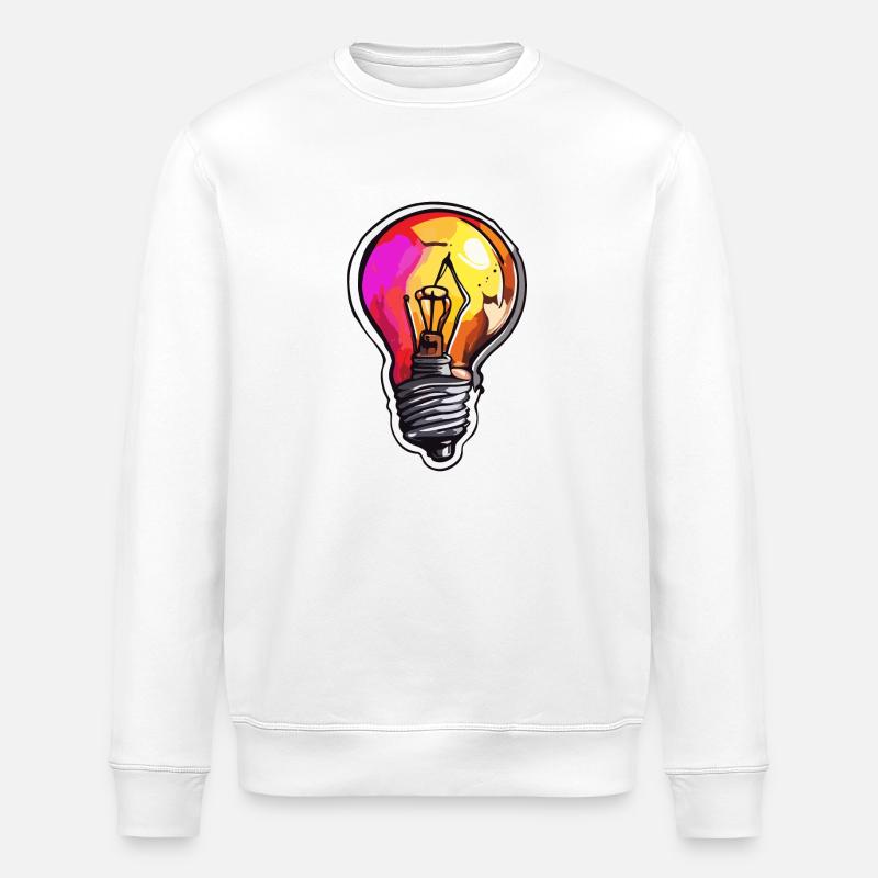 Bulb / Bulb / Brightness / Light - Stanley/Stella ROLLER Unisex Organic Sweatshirt - white