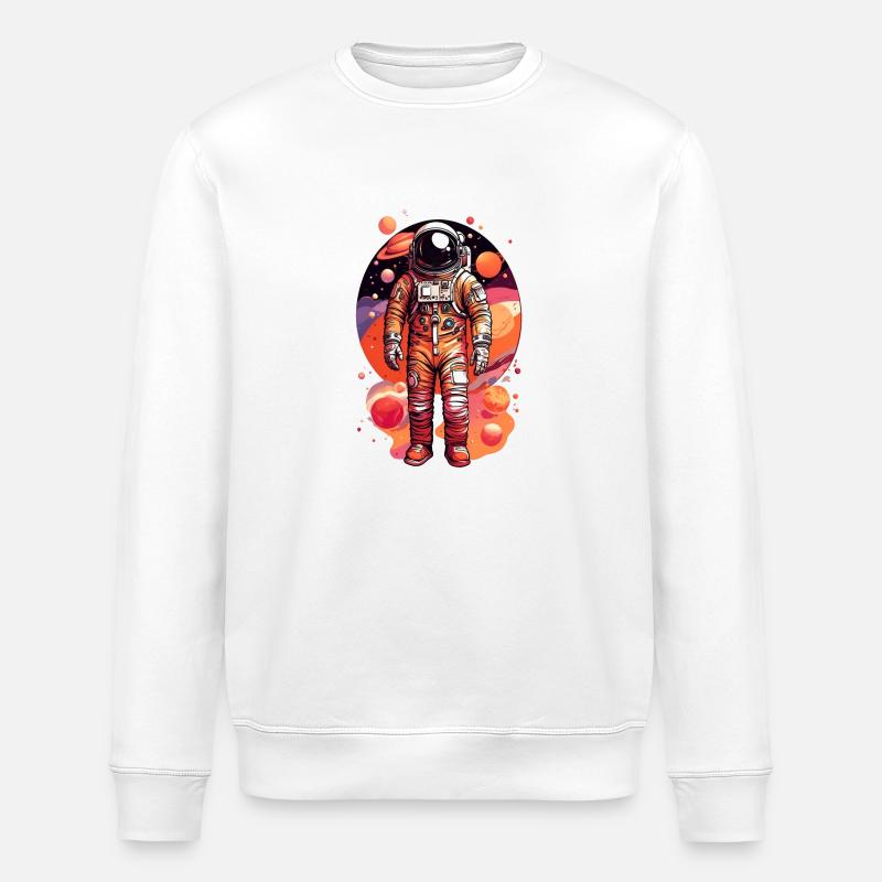 Astronaute avec plusieurs planètes - Sweat bio ROLLER Stanley/Stella Unisexe - blanc