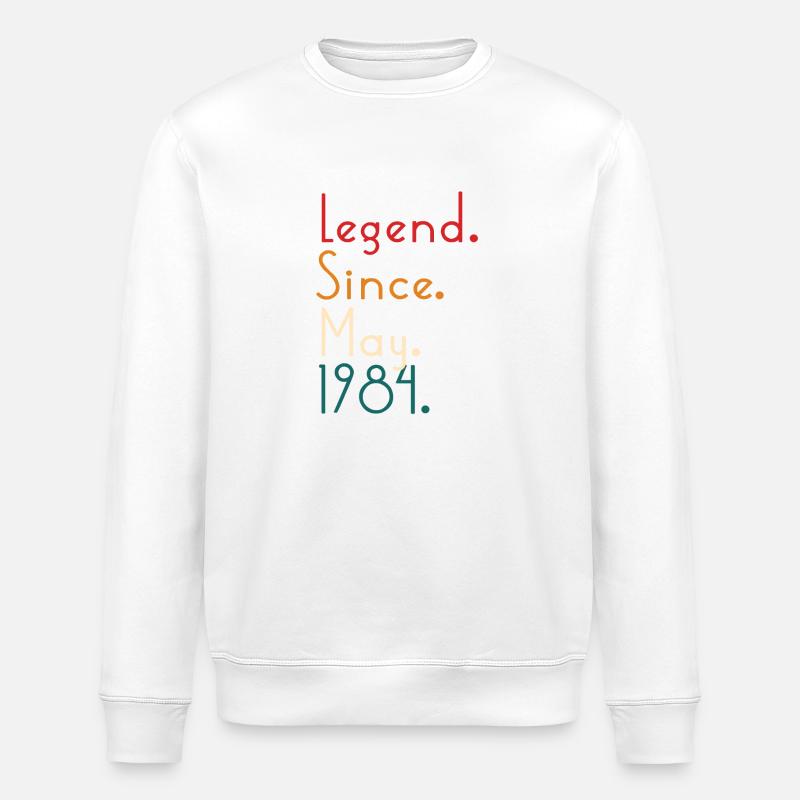 Legend Since May 1984 - Sweat bio ROLLER Stanley/Stella Unisexe - blanc