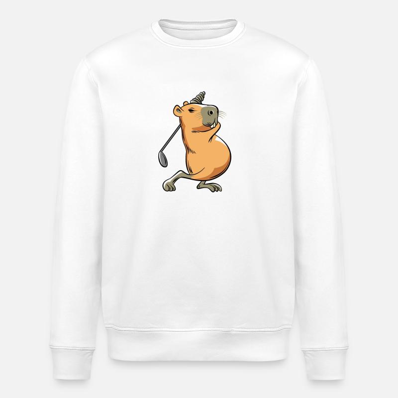 Capybara Golf Handicap - Handicapy - Sweat bio ROLLER Stanley/Stella Unisexe - blanc