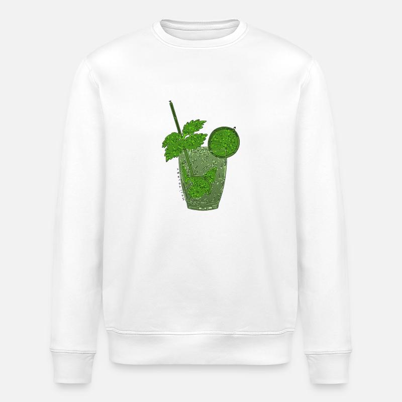 Laby Mojito (schwarze Umrandung) - Stanley/Stella Unisex Bio-Sweatshirt ROLLER - Weiß