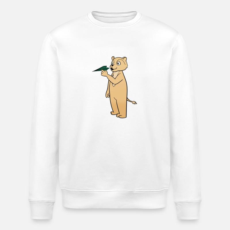 Papierflieger - Stanley/Stella Unisex Bio-Sweatshirt ROLLER - Weiß