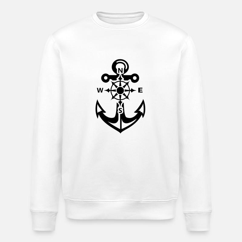 Anker + Kompass - Stanley/Stella Unisex Bio-Sweatshirt ROLLER - Weiß