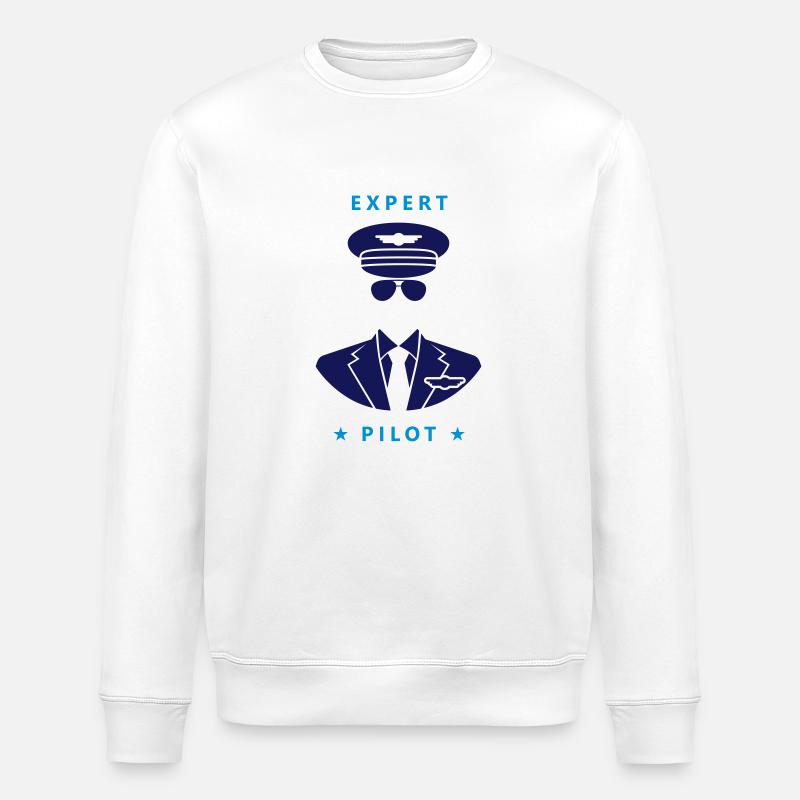 Expert Pilot - Stanley/Stella Unisex Bio-Sweatshirt ROLLER - Weiß