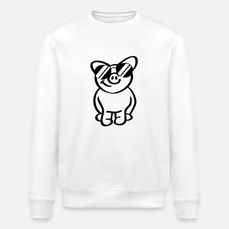 Cool Pig - Stanley/Stella ROLLER Unisex Organic Sweatshirt - white