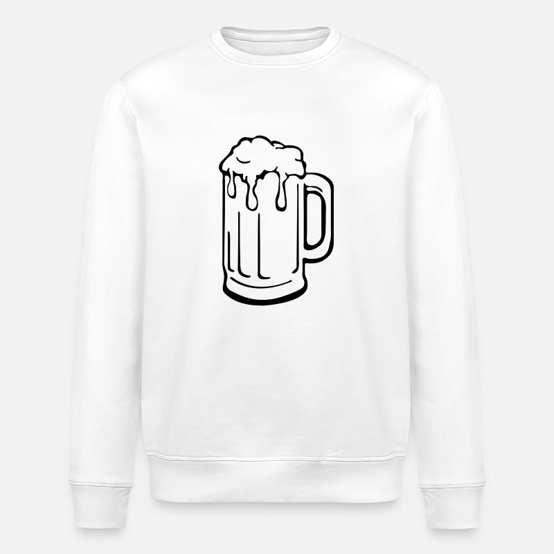Bierkrug - Stanley/Stella Unisex Bio-Sweatshirt ROLLER - Weiß
