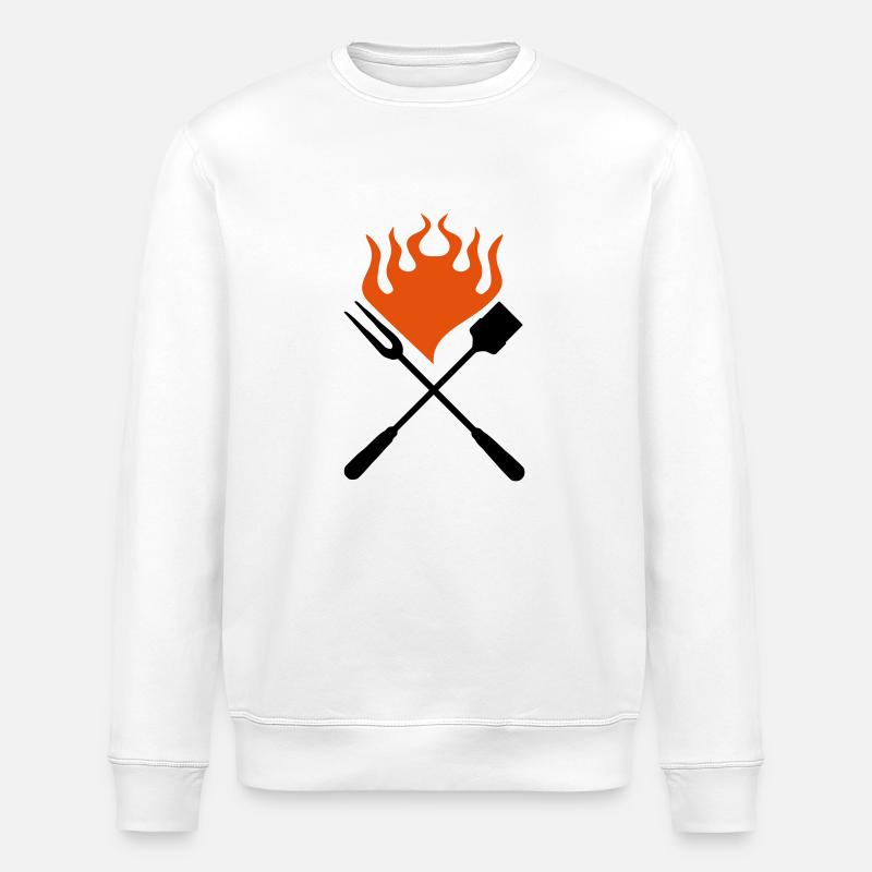 grillbesteck - Stanley/Stella Unisex Bio-Sweatshirt ROLLER - Weiß