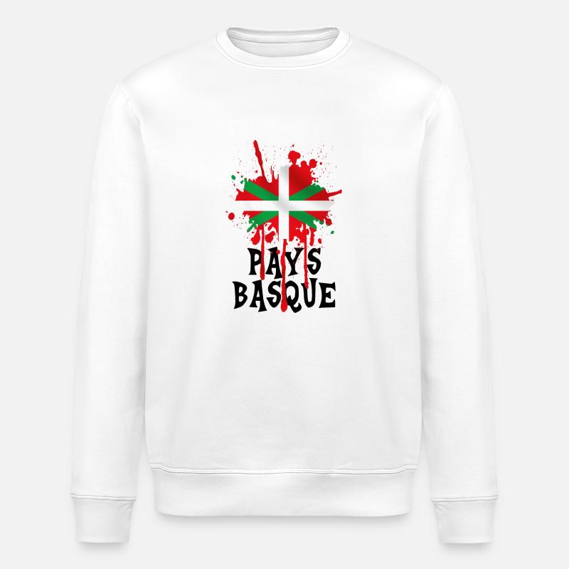 pays basque 09 - Sweat bio ROLLER Stanley/Stella Unisexe - blanc