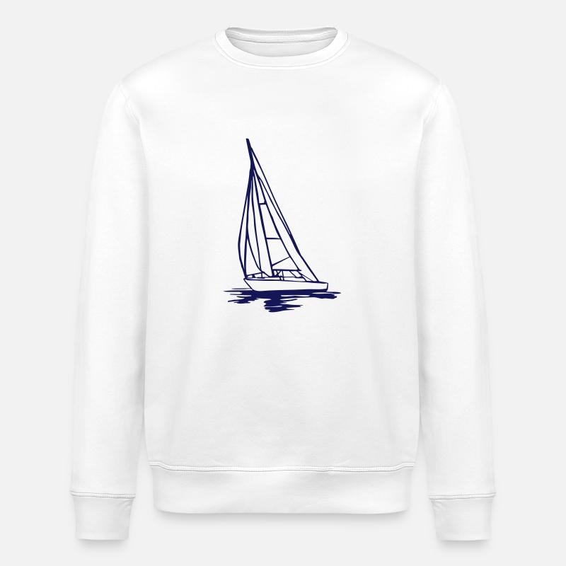 Sailing Boat - Stanley/Stella Unisex Bio-Sweatshirt ROLLER - Weiß