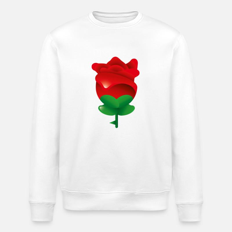 Smiley Rose - Stanley/Stella Unisex Bio-Sweatshirt ROLLER - Weiß