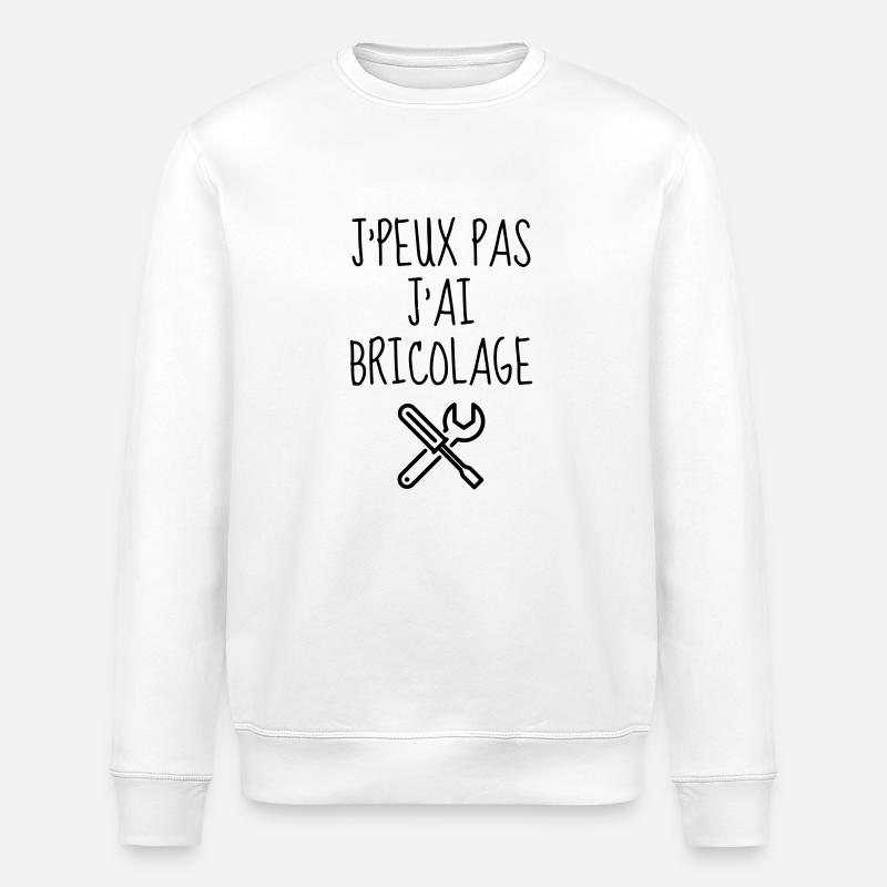 Outil / Réparer / Bricolage / Bricoleur - Sweat bio ROLLER Stanley/Stella Unisexe - blanc