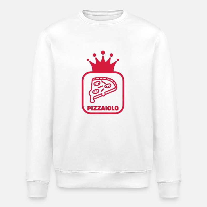 Pizza / pizzaiolo / Italien / Burger - Stanley/Stella Unisex Bio-Sweatshirt ROLLER - Weiß