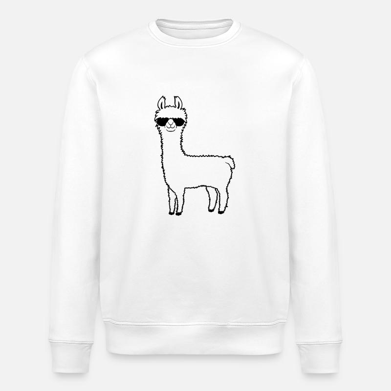 Lama Cool Sonnenbrille - Stanley/Stella Unisex Bio-Sweatshirt ROLLER - Weiß