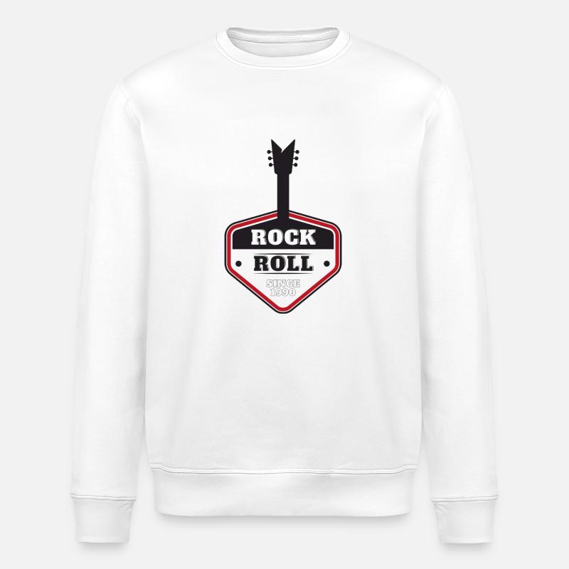 ROCK 'N' ROLL SINCE 1990 - Stanley/Stella ROLLER Unisex Organic Sweatshirt - white