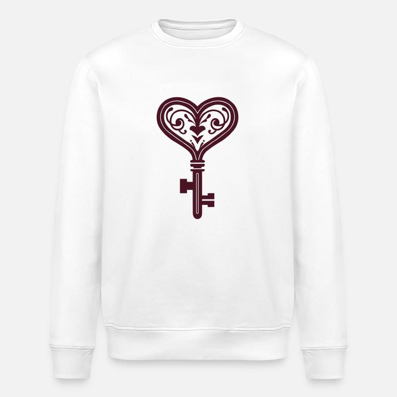 Der Schlüssel der Liebe - Stanley/Stella Unisex Bio-Sweatshirt ROLLER - Weiß