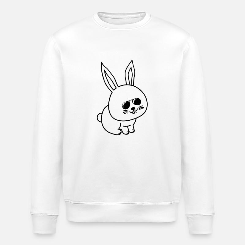 Lapin Bande Dessinée Cool - Sweat bio ROLLER Stanley/Stella Unisexe - blanc