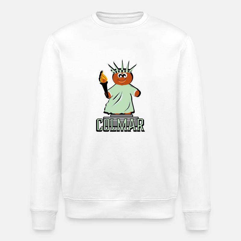 Freiheitsstatue von Colmar - Stanley/Stella Unisex Bio-Sweatshirt ROLLER - Weiß