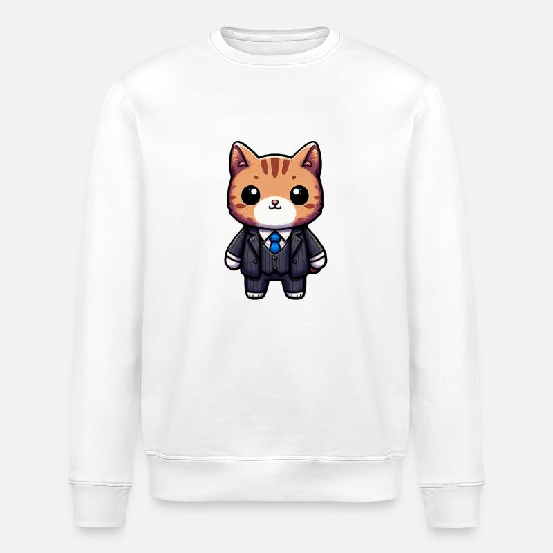 Charmant Cat Executive - Sweat bio ROLLER Stanley/Stella Unisexe - blanc