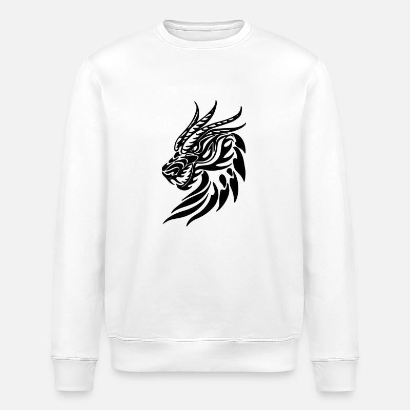 DRACHE - Stanley/Stella Unisex Bio-Sweatshirt ROLLER - Weiß