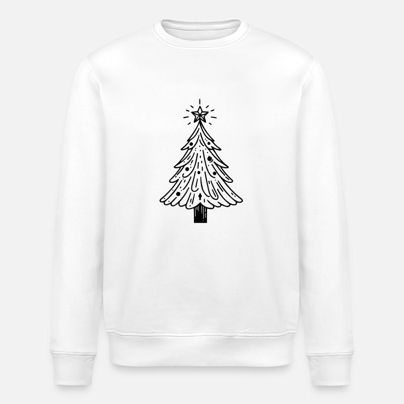 Weihnachtsbaum - Stanley/Stella Unisex Bio-Sweatshirt ROLLER - Weiß