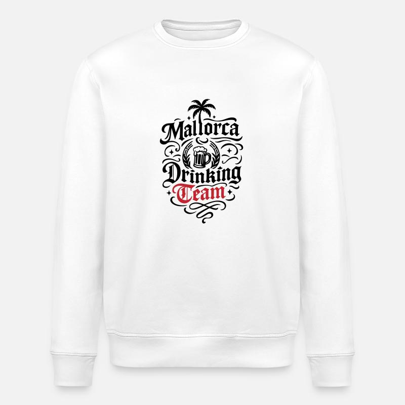 Mallorca Drinking Team - Stanley/Stella ROLLER Unisex Organic Sweatshirt - white