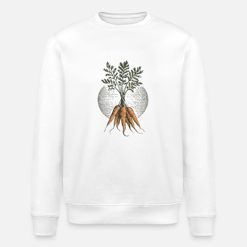 Erdige Karotten - Stanley/Stella Unisex Bio-Sweatshirt ROLLER - Weiß