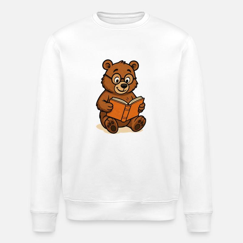 Bär comic buch - Stanley/Stella Unisex Bio-Sweatshirt ROLLER - Weiß