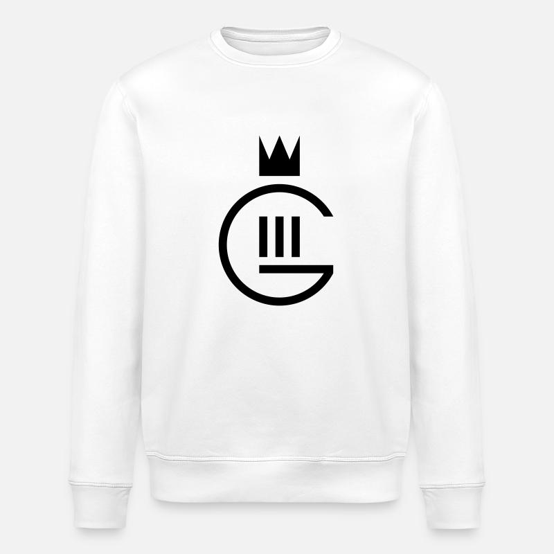 Monogramm Gustaf III. - Stanley/Stella Unisex Bio-Sweatshirt ROLLER - Weiß