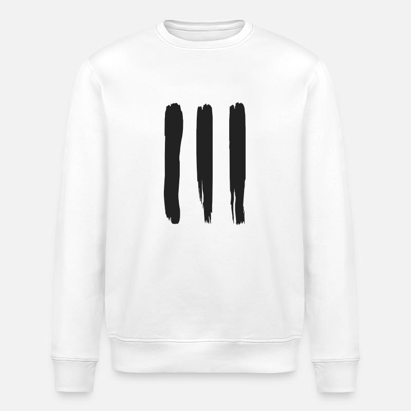 three stripes - Sweat bio ROLLER Stanley/Stella Unisexe - blanc