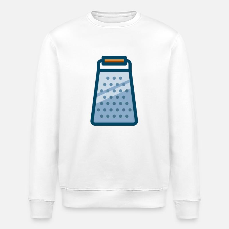 cheese grater kaese grate veggie - Stanley/Stella ROLLER Unisex Organic Sweatshirt - white