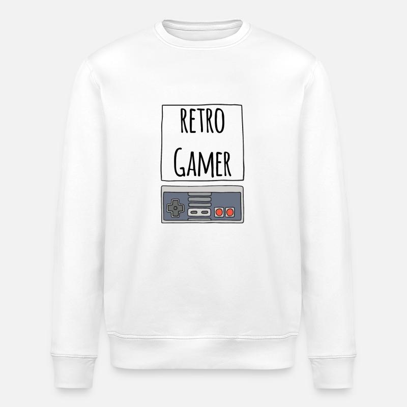 Gamer Retro - Stanley/Stella Unisex Bio-Sweatshirt ROLLER - Weiß