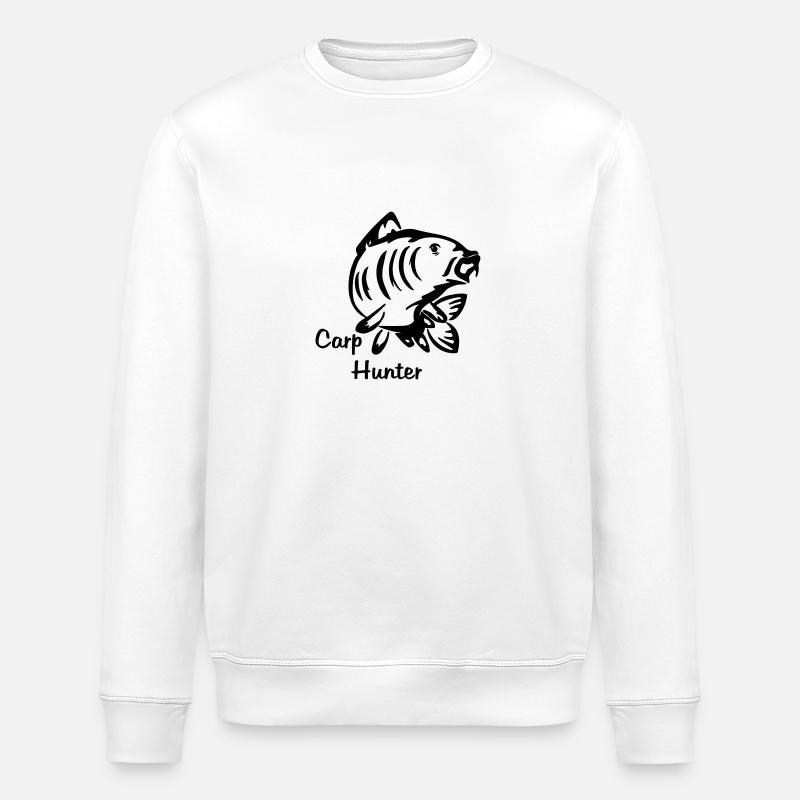 Carp Hunter - Stanley/Stella ROLLER Unisex Organic Sweatshirt - white