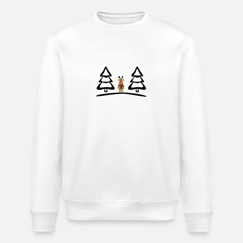 Weihnachten, Rentiere - Stanley/Stella Unisex Bio-Sweatshirt ROLLER - Weiß