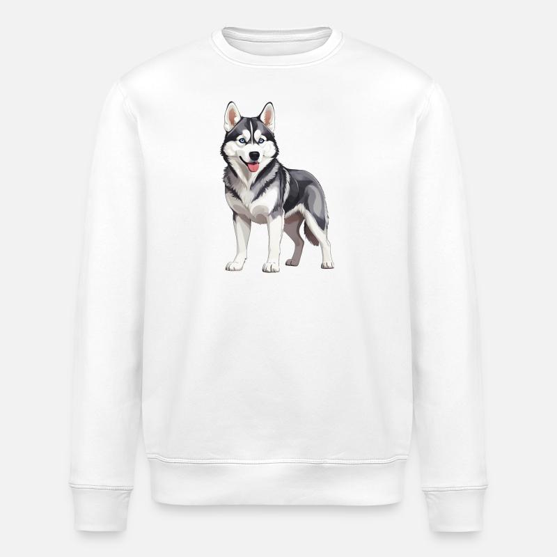 Husky mignon - Sweat bio ROLLER Stanley/Stella Unisexe - blanc