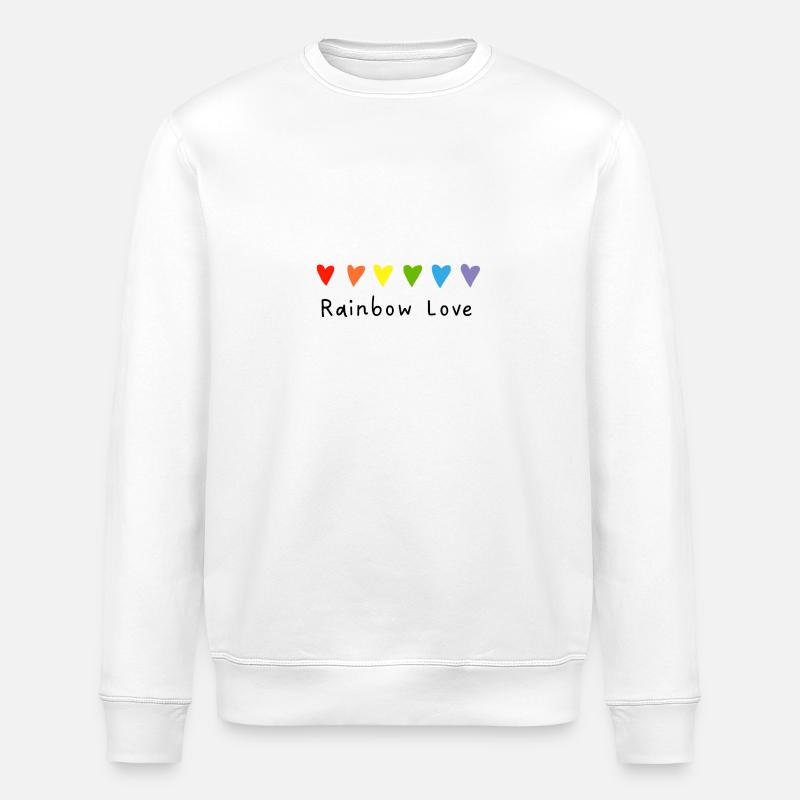 Rainbow Love - Stanley/Stella Unisex Bio-Sweatshirt ROLLER - Weiß