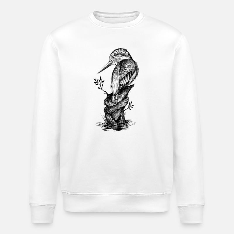 Martin-pêcheur - Sweat bio ROLLER Stanley/Stella Unisexe - blanc