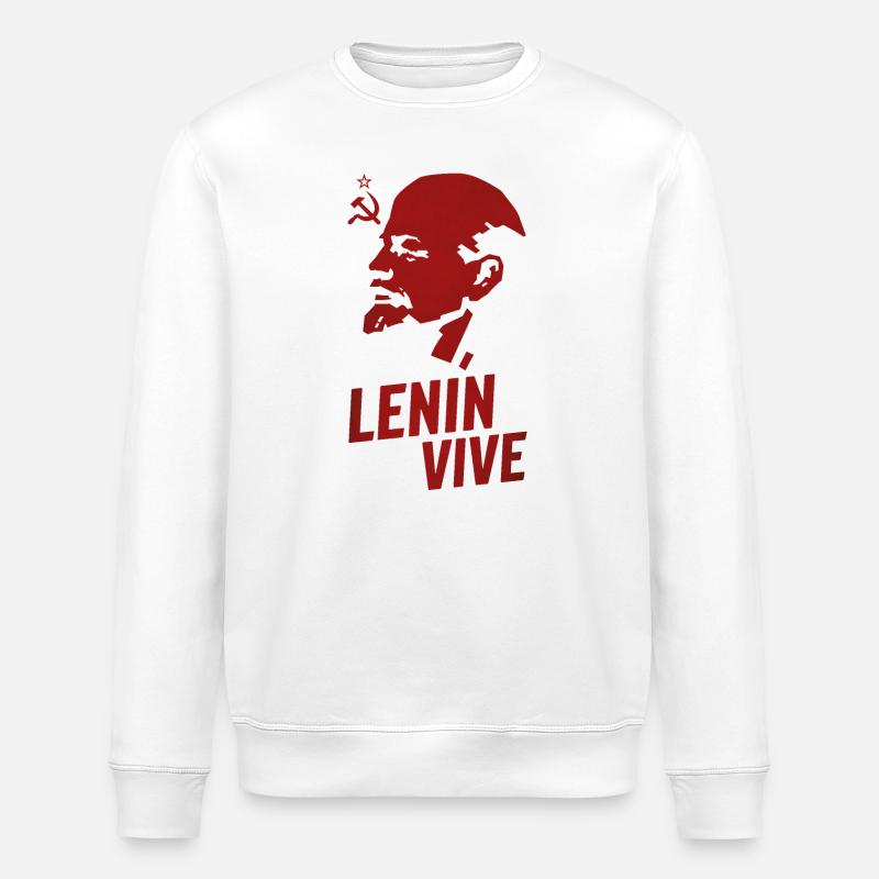 Lenin lebt - Stanley/Stella Unisex Bio-Sweatshirt ROLLER - Weiß