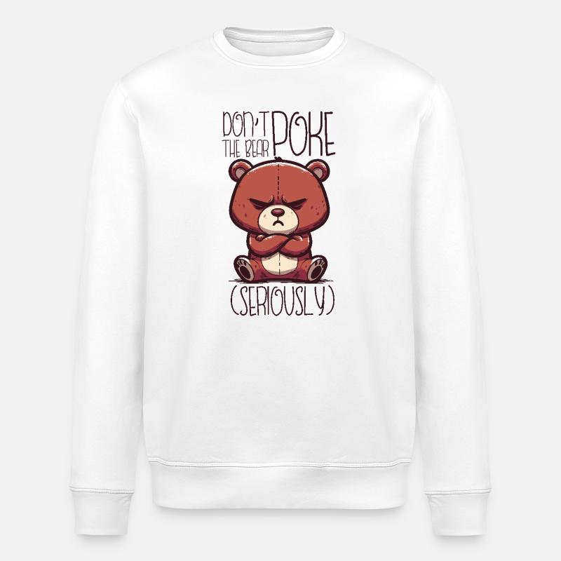 Serious Teddy - Stanley/Stella Unisex Bio-Sweatshirt ROLLER - Weiß