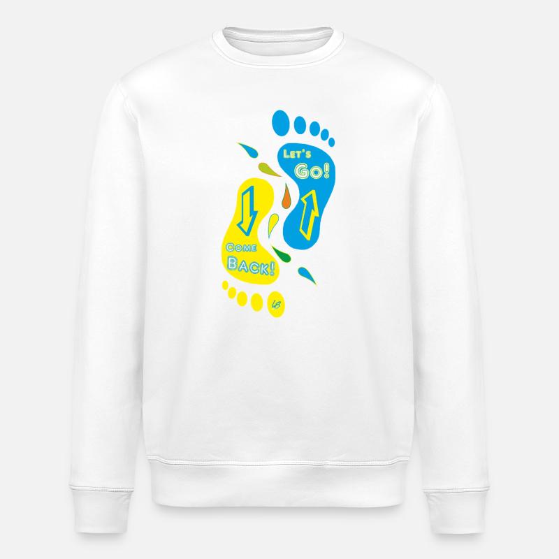 Feet_Come Back_Let geht's! - Stanley/Stella Unisex Bio-Sweatshirt ROLLER - Weiß
