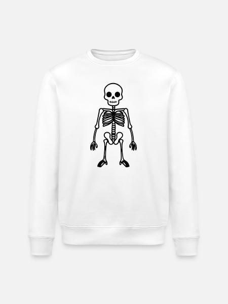 Skeleton Comic - Stanley/Stella ROLLER Unisex Organic Sweatshirt - white