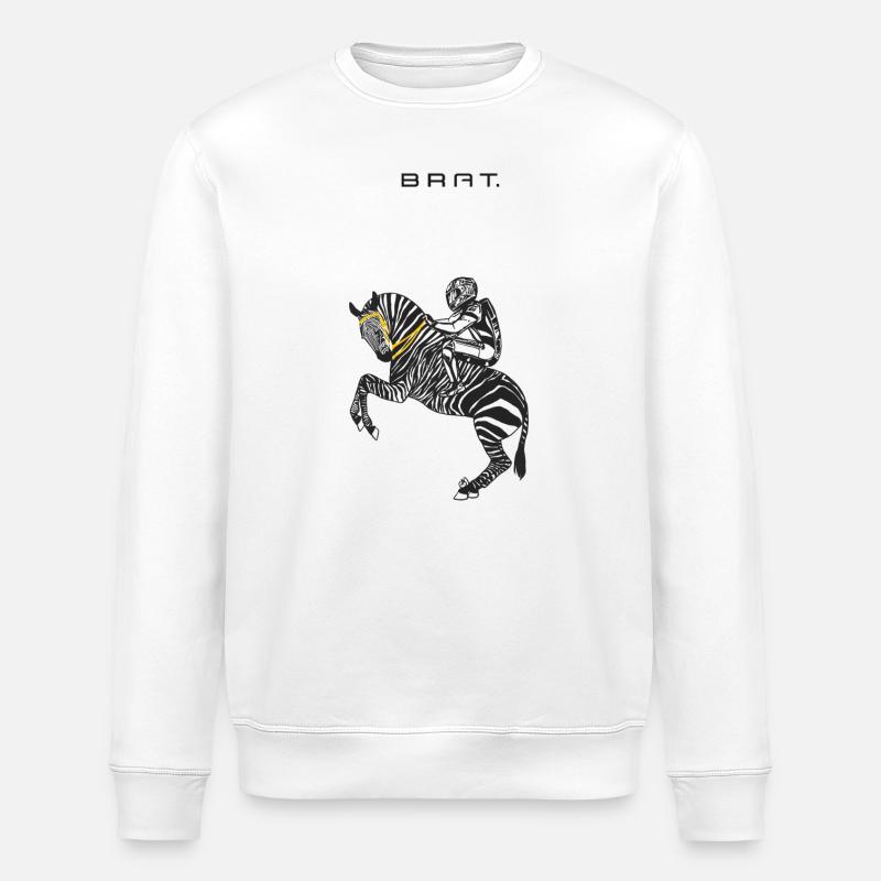 ride_zebra - Stanley/Stella ROLLER Unisex Organic Sweatshirt - white