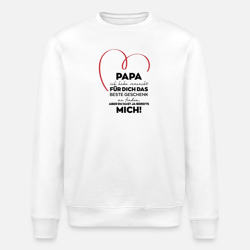 Papa Drôle de Cadeau - Sweat bio ROLLER Stanley/Stella Unisexe - blanc